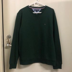 Tommy Hilfiger Men’s Solid Crewneck Sweater Green Size Large